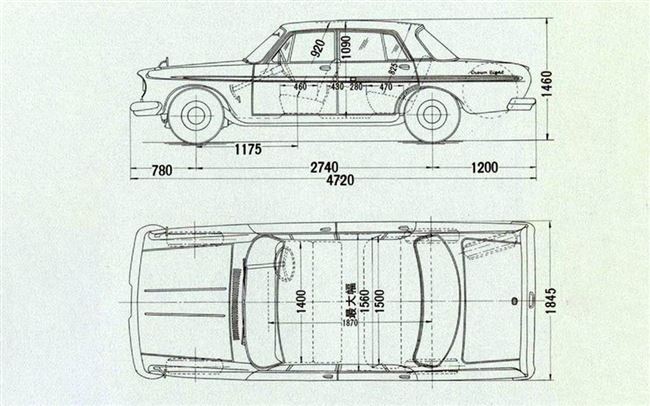 
Toyota Crown VI 2.8 Размер, габариты, аэродинамика и вес 